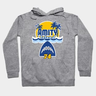 Amity Island 74 (distressed style) Hoodie